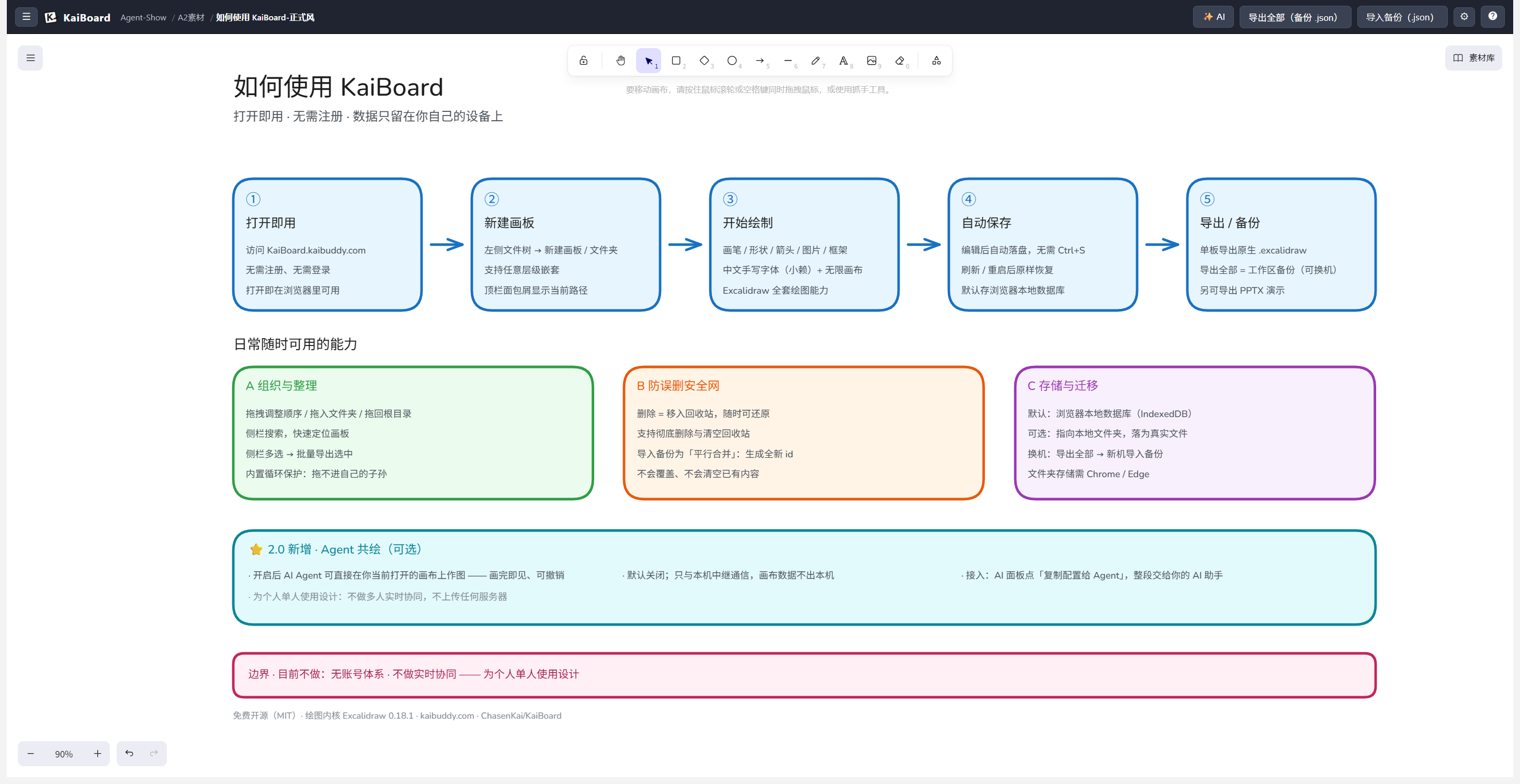 KaiBoard 如何使用